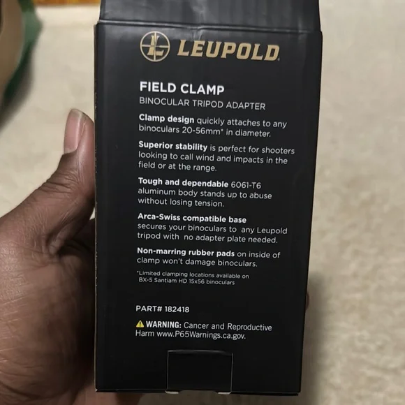 Leupold Black and Gold Tripod Adapter